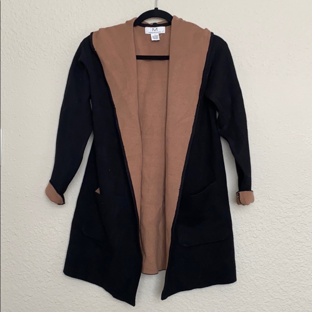Two tone knit sweater